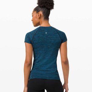 NWT Lululemon Swiftly Tech T-Shirt Prism Stripe Turqouise Tide Multi
